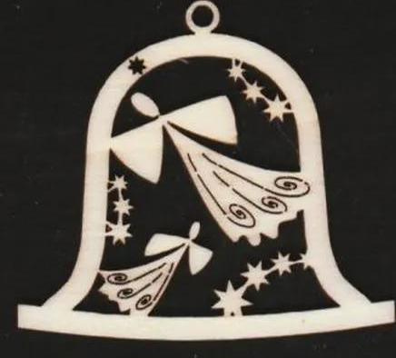 AMADEA Dřevěná ozdoba zvonek s
